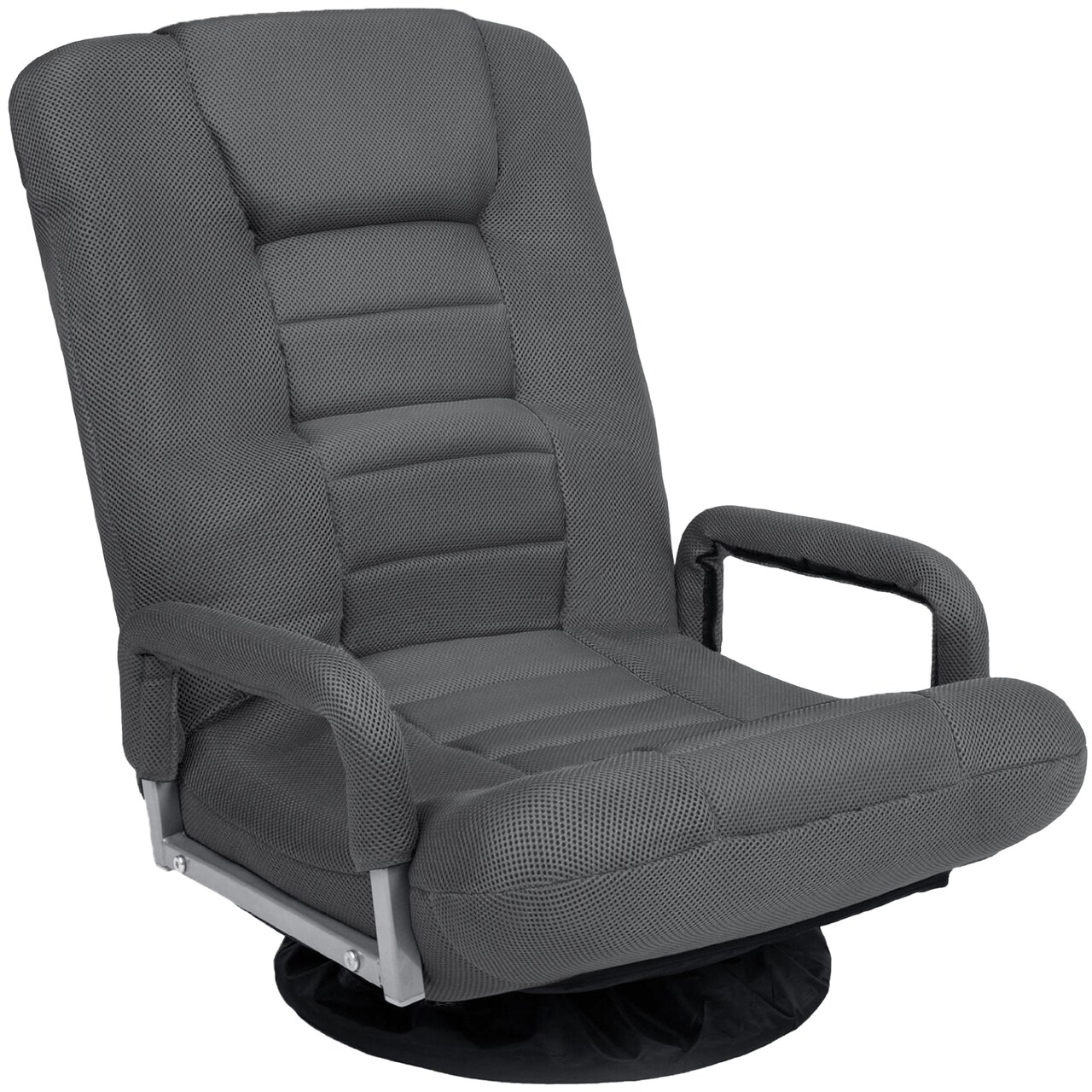 Best Choice Products 360-Degree Swivel Gaming Floor Chair w/ Armrest Handles, Foldable Adjustable Back
